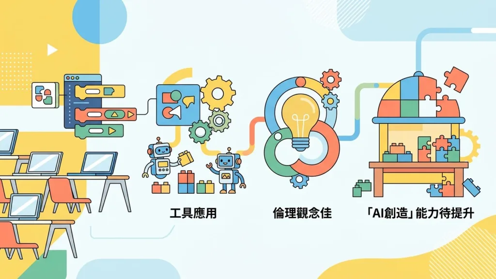 中學生 AI 素養調查出爐：工具應用與倫理觀念佳 「AI創造」能力待提升